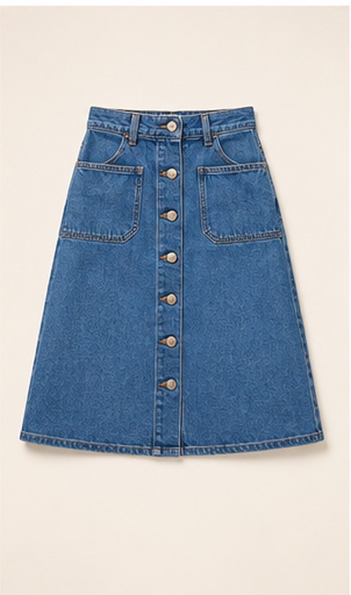 Turkuaz Denim Etek